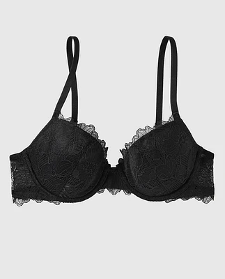 Soutien-gorge demi-buste en mousse intercalaire légèrement doublé