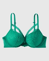 Push Up Bra with Lace Overlay