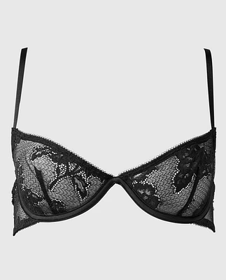 Unlined Lace Bra with Allover