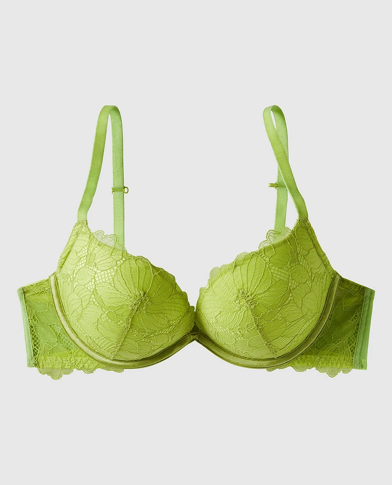 Push Up Bra with Allover Lace