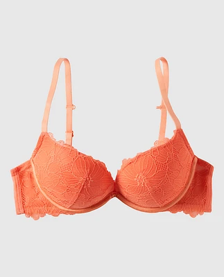 Push Up Bra with Allover Lace