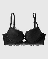 Push Up Bra with Lace Overlay