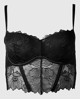 Bustier en dentelle non doublée