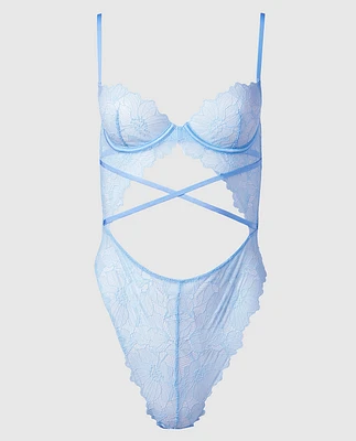 Unlined Strappy Lace Bodysuit