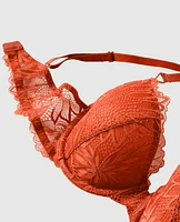 Soutien-gorge demi-buste en mousse intercalaire légèrement doubl