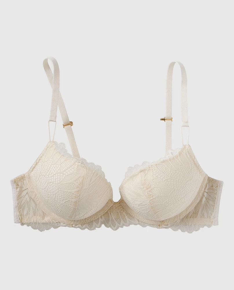 Soutien-gorge pigeonnant en dentelle