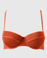 Crinkle Balconette Bikini Top