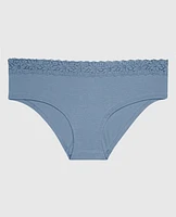 Culotte taille haute avec bordure en dentelle