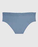 Culotte taille haute avec bordure en dentelle