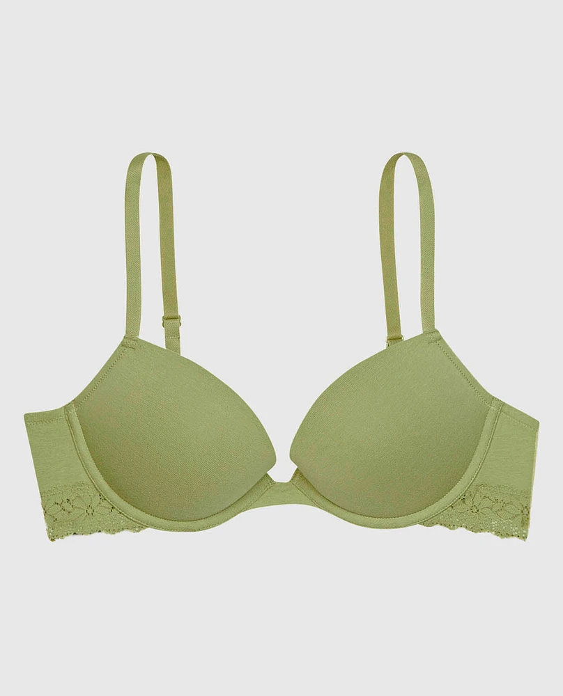 Soutien-gorge pigeonnant en doux coton