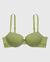 Soutien-gorge demi-buste en doux coton légèrement doublé