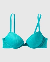 Push Up Bra with Allover Mesh