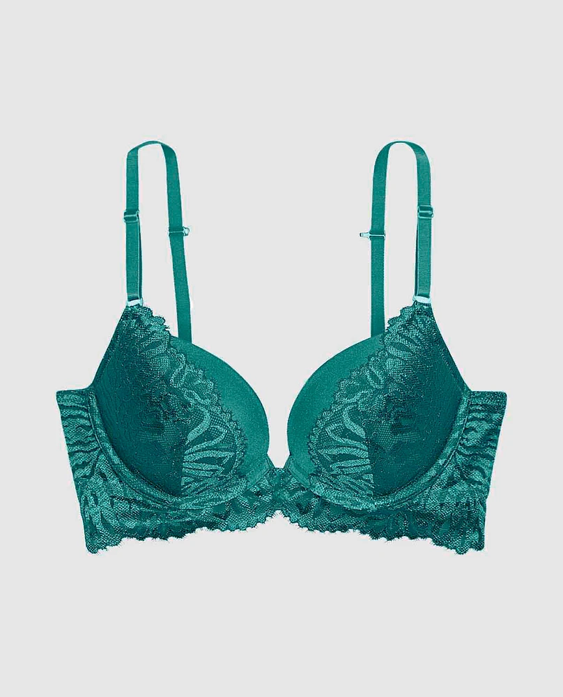 Push Up Bra with Allover Lace