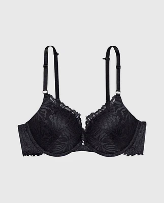 Up 2 Cup Push Bra with Allover Lace