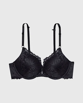 Up 2 Cup Push Bra with Allover Lace