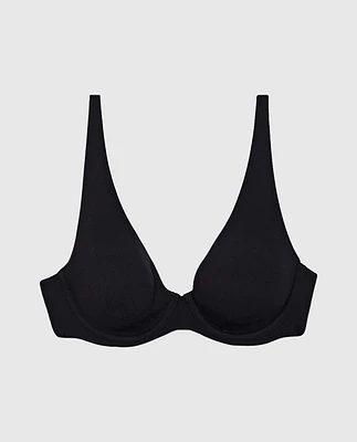 Unlined Microfiber Bra Black