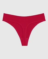 Tanga à jambe échancrée rouge cosmo