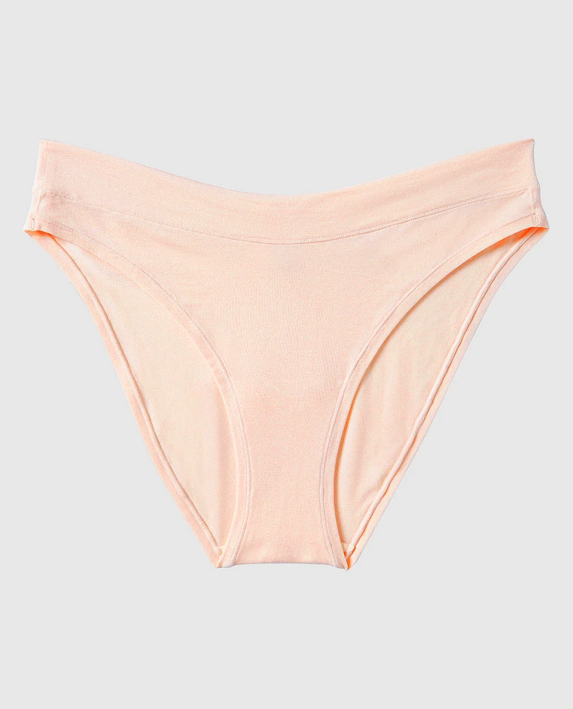 Culotte bikini à jambe échancrée doux confort