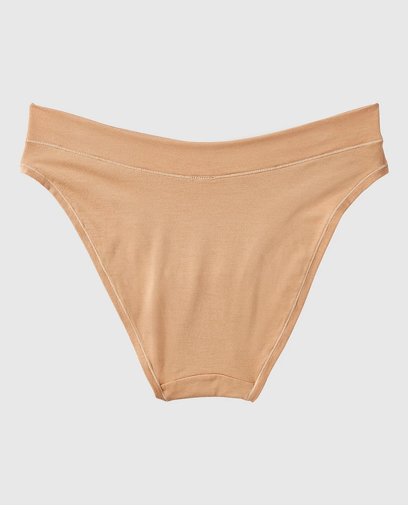 Culotte bikini à jambe échancrée doux confort