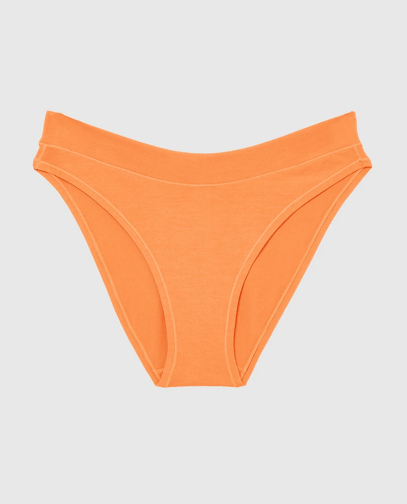 Culotte bikini à jambe échancrée doux confort