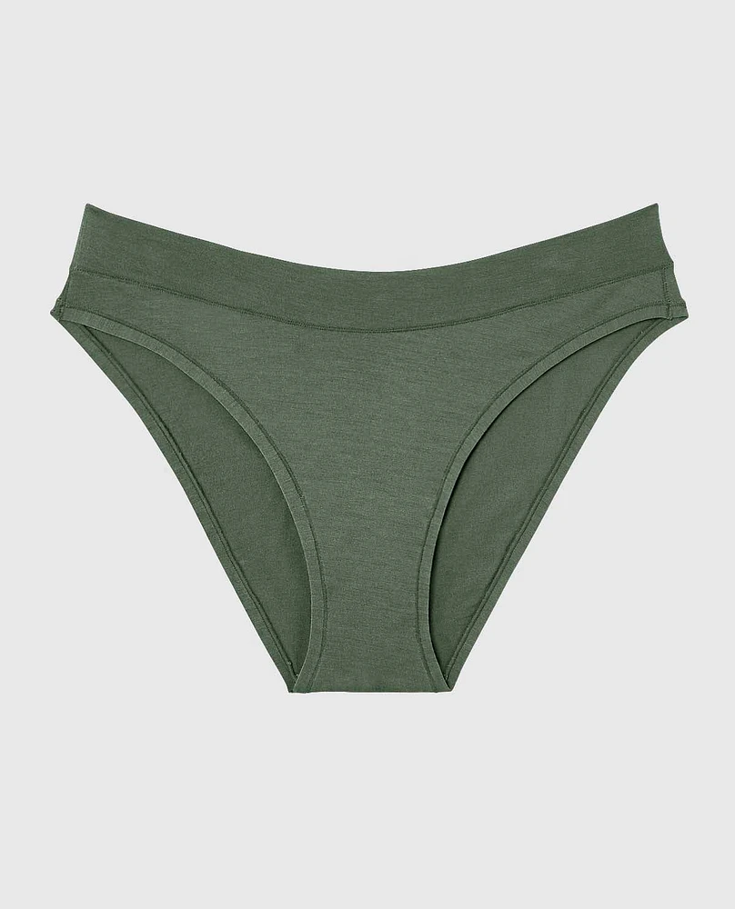 Culotte bikini à jambe échancrée doux confort