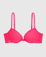 Push Up Bra with Allover Mesh