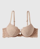 Push Up Bra with Allover Lace