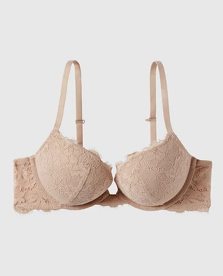 Push Up Bra with Allover Lace Rosetan