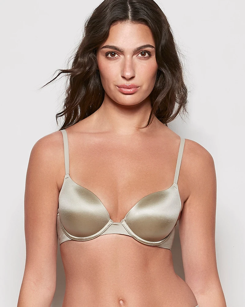 Soutien-gorge demi-buste légèrement doublé gris pierre