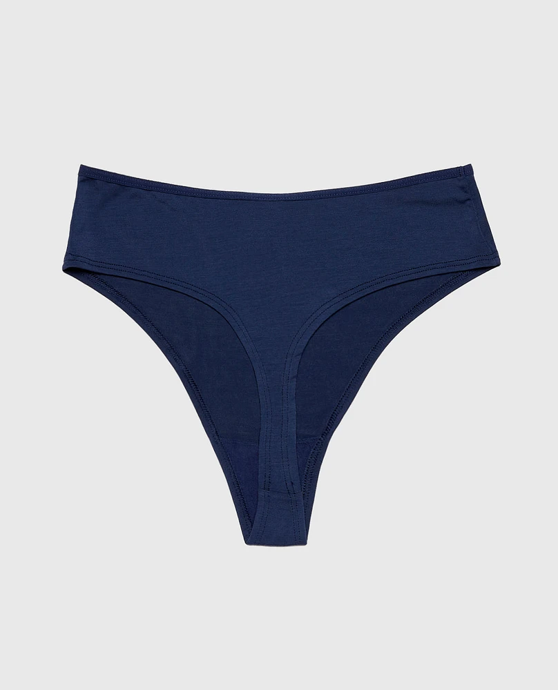 Ultrasoft High Leg Thong Panty Ocean Cavern