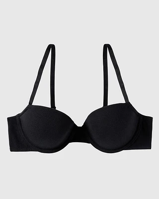 Cotton Lightly Lined Demi Bra Black