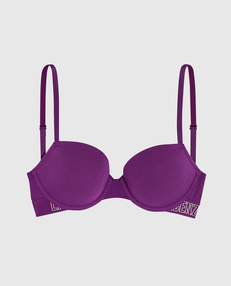 Soutien-gorge demi-buste en doux coton légèrement doubl