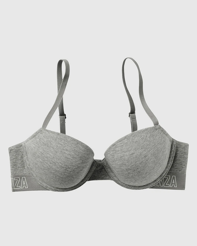 Soutien-gorge demi-buste en doux coton légèrement doublé