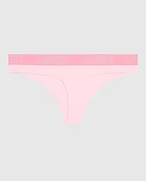 Thong Panty with Logo Pink