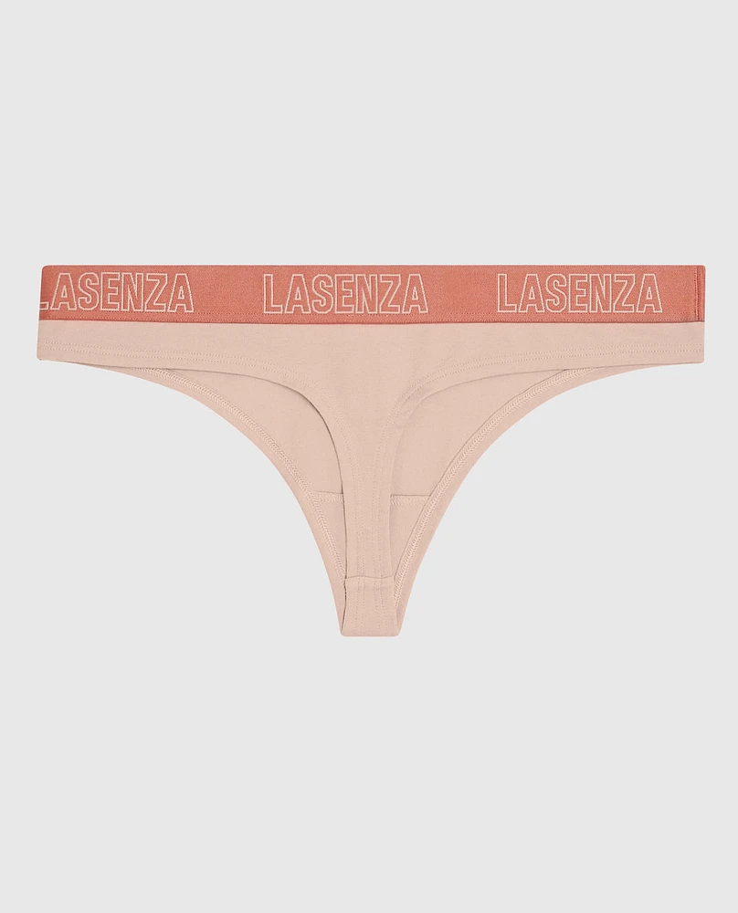 Thong Panty with Logo Peaceful Peach