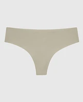 No Show Thong Panty Stone Grey