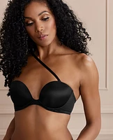 Soutien-gorge pigeonnant sans bretelles noir