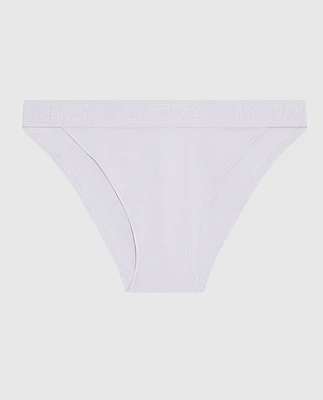 High Leg Cheeky Panty with Logo Lavender Cake