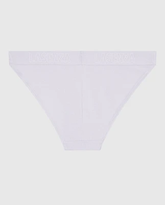 High Leg Cheeky Panty with Logo Lavender Cake