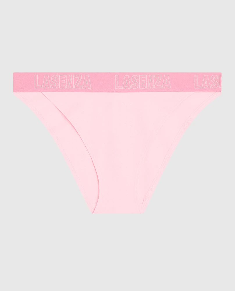 High Leg Cheeky Panty with Logo Pink