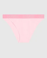 High Leg Cheeky Panty with Logo Pink