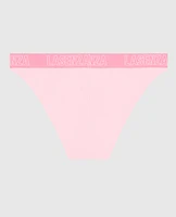 High Leg Cheeky Panty with Logo Pink