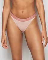 High Leg Cheeky Logo Panty Peaceful Peach