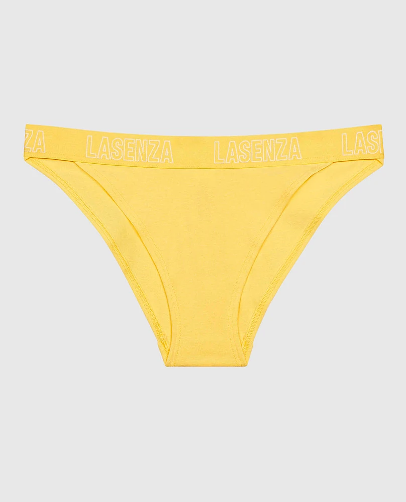 Culotte Cheeky à jambe échancrée avec bande logo