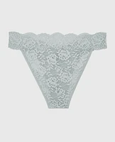 Culotte Cheeky à jambe échancrée en dentelle