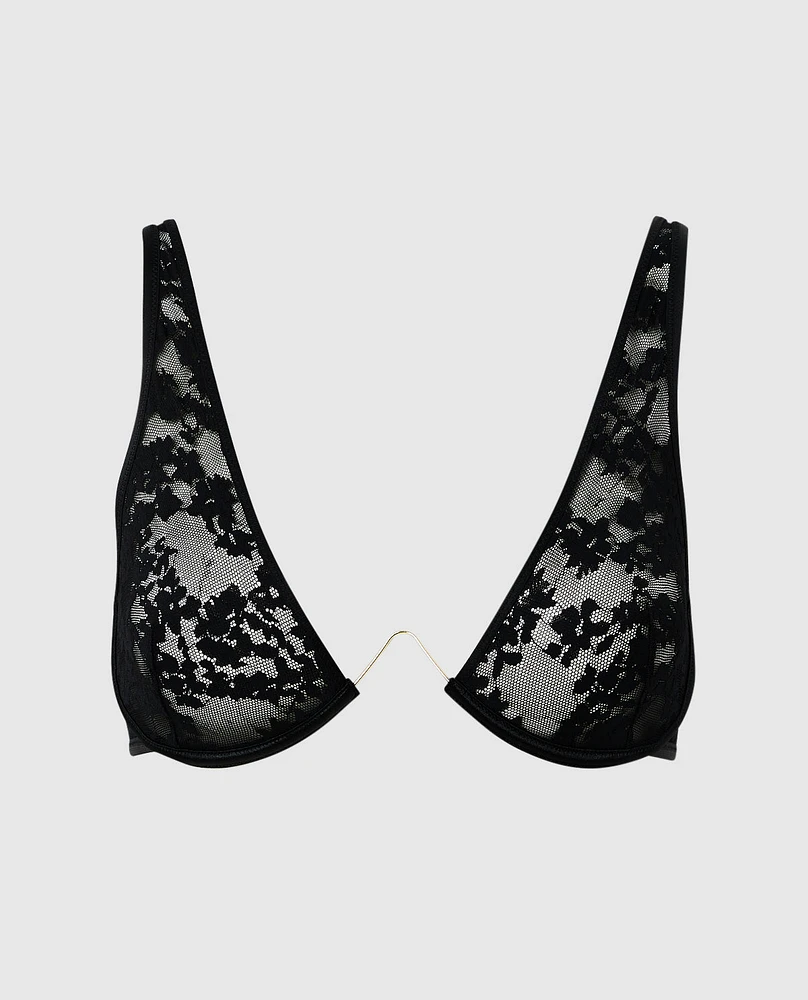 Soutien-gorge en dentelle non doublée