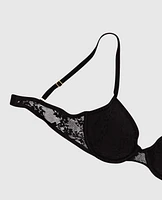 Soutien-gorge demi-buste en mousse intercalaire légèrement doublé