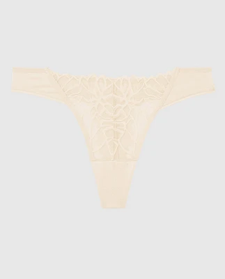 Lace High Leg Thong Panty