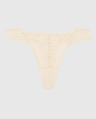 Lace High Leg Thong Panty