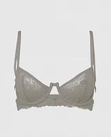 Unlined Balconette Lace Bra with Allover